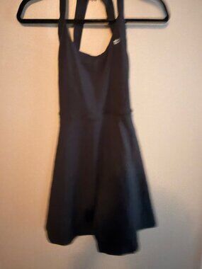Halara Small Black Sleeveless Athleisure Dress With Cutout Back Design tennis dr